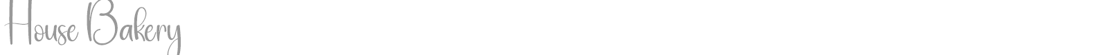 House Bakery font preview